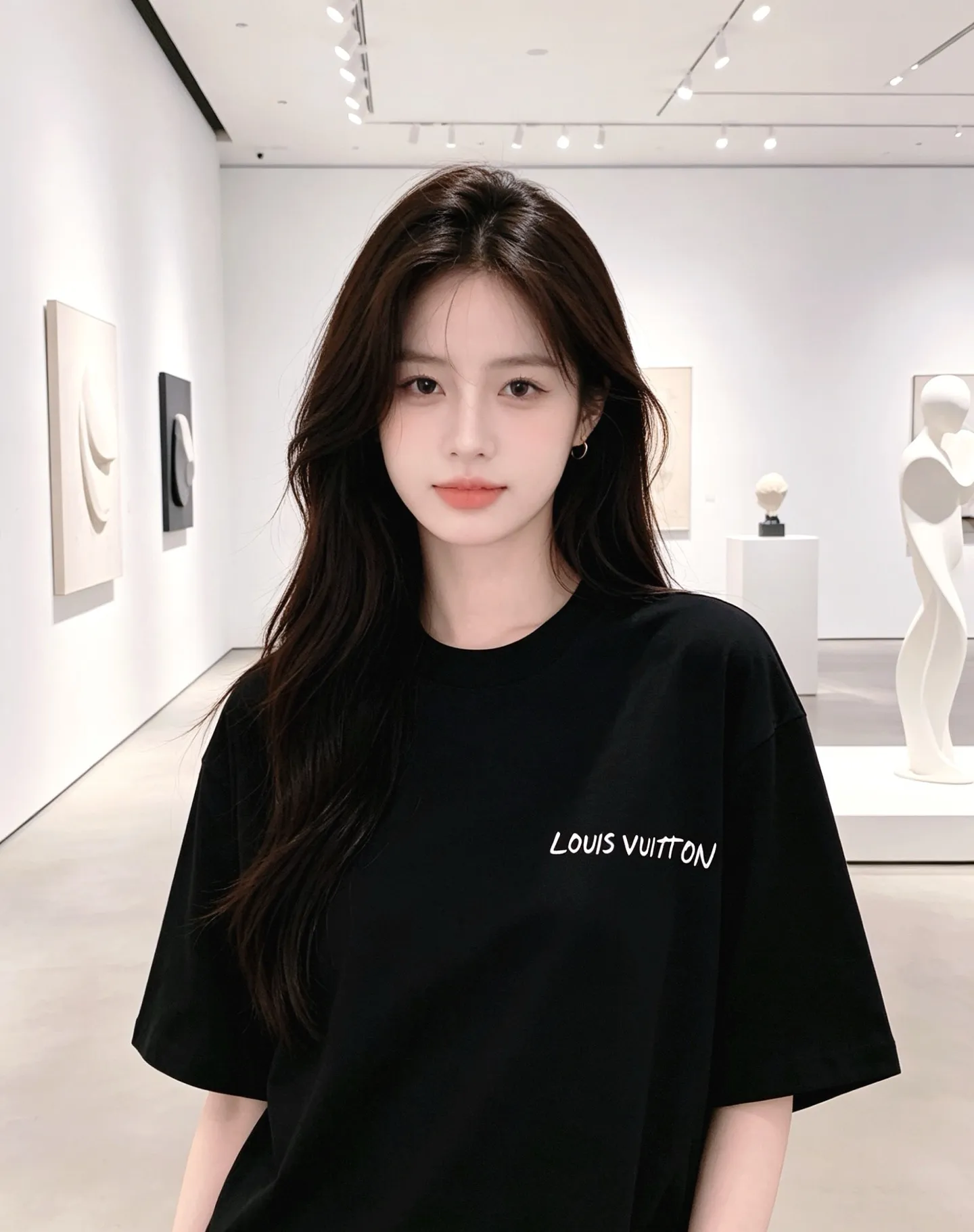 Louis Vuitton/Louis Vuitton short sleeves with slogan printed letters on the chest